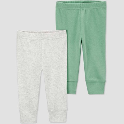 Image of Carter's Just One You® Baby Boys' 2pk Pants - Gray/Green Newborn