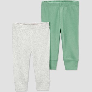 Carter's Just One You® Baby Boys' 2pk Pants - Gray/Green 24M - 1 of 3