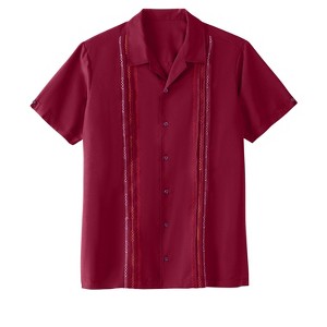 KingSize Men's Big & Tall Short Sleeve Embroidered Island Shirt - 1 of 2