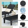 ModernLuxe 2-Piece Outdoor Chaise Lounges Set Resin Pool Lounge Chairs with Adjustable Backrest for Patio Poolside Beach, Black/Brown - 4 of 4