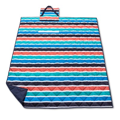 Summer Cool Stripe Picnic Blanket Target Inventory Checker