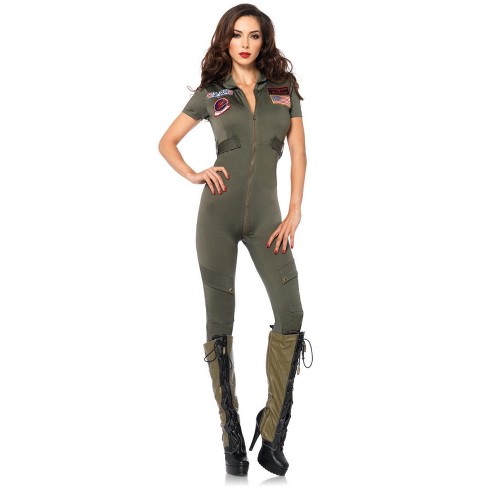 Top Gun Women's Flight Suit Adult Costume : Target