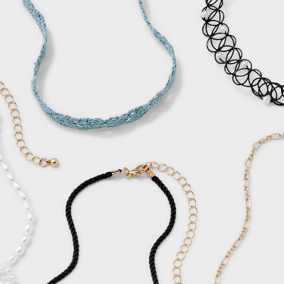 Girls' 5pk Choker Necklace Set - art class - image 3