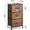 TOBILI Dresser with 3 Drawers, Fabric Nightstand, Organizer Storage Dresser for Bedroom, Hallway, Entryway, Closets, Sturdy Steel Frame, Wood Top - 4 of 4