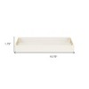 HomeRoots 16" Wood Faux Shagreen Serving Tray With Handles - 3 of 4