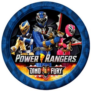 Treasures Gifted Power Rangers Plates 7in - Power Rangers Party Supplies - 24 Pack - 1 of 1