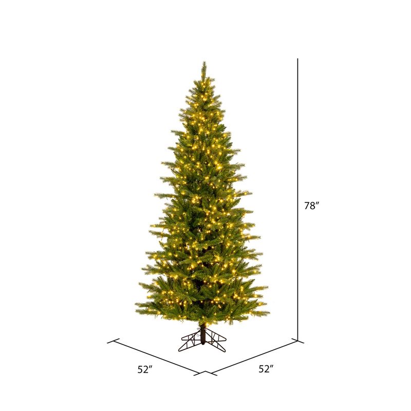 Vickerman Balsam Spruce Slim Artificial Christmas Tree with 3MM Lights, 4 of 6
