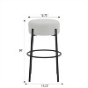 CIPACHO 30" Tall, Round High Bar Stools, Set of 2 - Contemporary upholstered dining stools- Includes sturdy hardware support legs - 2 of 4