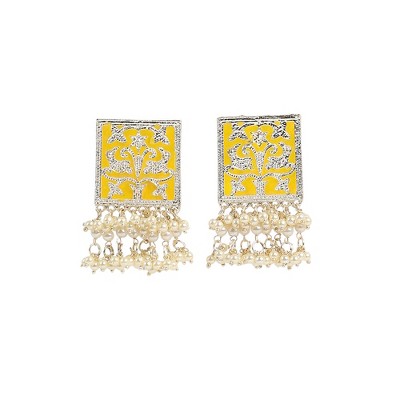 SOHI Women's Canary Yellow The Niloufar Drop Earrings