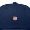 Dalix Lil Peach Embroidered Cotton Summer Cute Outdoor Baseball Cap Dad Hat Womens - 2 of 4