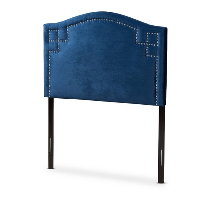 Twin Aubrey Velvet Headboard Blue - Baxton Studio