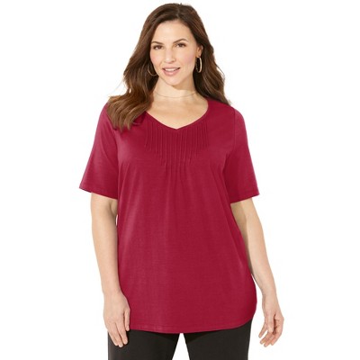 Catherines Women's Plus Size Suprema Pintuck Tee