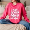 Simply Sage Market Women's Season To Be Merry Long Sleeve Garment Dyed Tee - 2 of 4