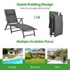 Costway Patio Reclining Chaise Lounge Padded Aluminum Folding Adjust Chair W/Pillow - 4 of 4