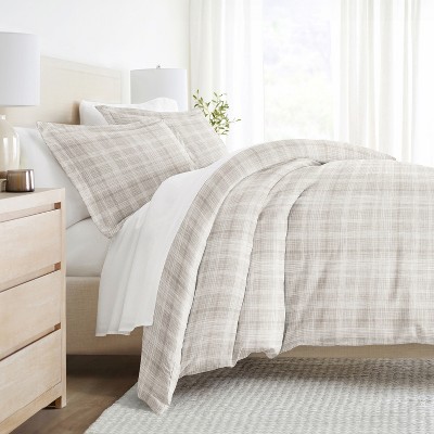 Modern Geometrics & Thatch Pattern 3PC Duvet Cover & Shams Set, Ultra Soft, Easy Care - Becky Cameron