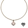 Aria Jeweler  2mm Rope Chain With Rhombus Diamond Pendent - 2 of 4