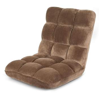 BirdRock Home Adjustable 14-Position Memory Foam Floor Chair - Brown