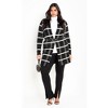 Avenue Women's Plus Size Emily Check Coatigan - 3 of 4