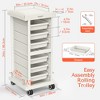 TASALON Multifunctional Salon Trolley Cart for Salon Station - White - 3 of 4