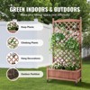 VEVOR Raised Garden Bed with Trellis, 30" x 13" x 61.4" Outdoor Raised Wood Planters with Drainage Holes, Free-Standing Trellis Planter Box, Walnut - 4 of 4