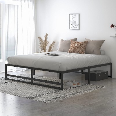 Allewie Metal Platform Bed, Heavy Duty Bed Frame with 14" Under Bed Storage, Strong Metal Slats Support, No Box Spring Needed