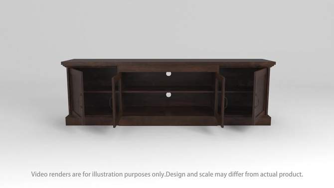 Octafar Multi Functional Storage TV Stand for TVs up to 75&#34; Vintage Walnut - HOMES: Inside + Out, 2 of 6, play video