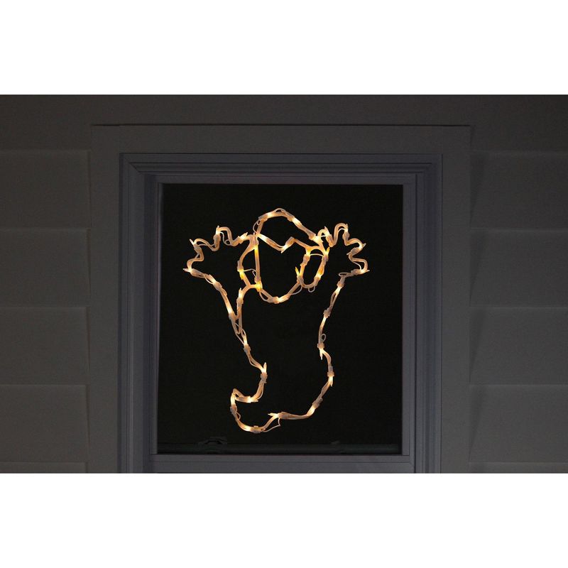 Northlight 15" Prelit Ghost Double Sided Halloween Window Silhouette Decoration - White, 3 of 5