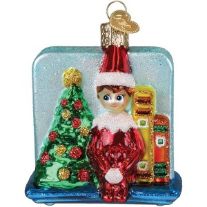 Old World Christmas Blown Glass Ornament for Christmas Tree, The Elf On The Shelf - 1 of 4