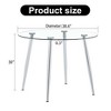 Kumasinova Modern Round Glass Dining Table for 4–6,Small Kitchen Table with Metal Legs & Glass Top,Dinner Table for Living Rooms,Offices - 2 of 4
