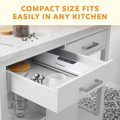 FoodSaver White Compact Food Vacuum Sealer with Precut Bags