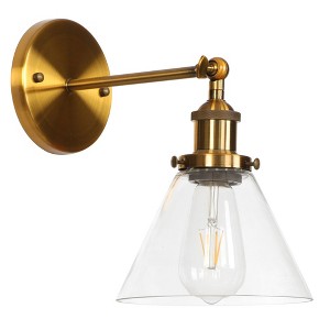 Dewdrop Modern Glass Clear 1- Light Translucent Wall Light For Artistic Decoration In Living Room, Bedroom, Hallway - 1 of 4