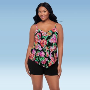 Trimshaper Women's Hank Romper Swimsuit - 1 of 3