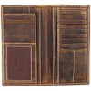 Generic Men's RFID Vintage Look Genuine Leather Long Bifold Wallet Checkbook Wallets - 4 of 4