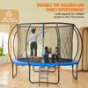 VEVOR 12FT Trampoline, 400 lbs Trampoline with Enclosure Net, Ladder, and Curved Pole, Heavy Duty Trampoline with Jumping Mat and Spring Cover Padding - 2 of 4