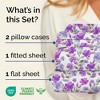 Luxuriously Soft 4-Piece Floral Sheet Set - Wrinkle-Resistant, Printed Pattern - CGK Linens - 2 of 4