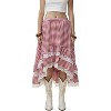 Women's Western Boho Skirt - Lace Ruffle Asymmetrical Hem Cowgirl Style - 4 of 4