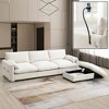 EHMKNP 96.5" L-Shaped Sectional Sofa with Storage Ottoman for Living Room/Apartment ,Comfy Chenille Fabric - 2 of 4