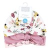 Hudson Baby Infant Girls Turban Cotton Headwraps, Soft Painted Floral, 0-24 Months - 2 of 4