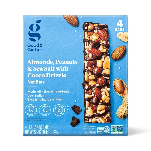 Almond, Peanuts & Sea Salt Nut Bars - 4ct - Good & Gather™ - image 1 of 3