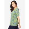 Jessica London Women's Plus Size Stretch Cotton Square Neck Tee - 4 of 4