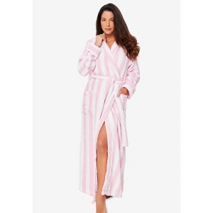 Dreams & Co. Plus Size Long Terry Robe - 1 of 4