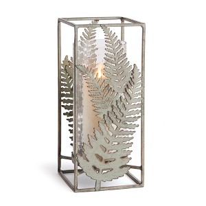 Plum & Post Verdigris Fern Hurricane Candle Holder Large - 1 of 1