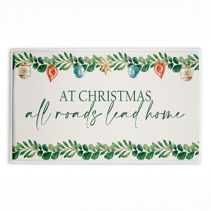 Stupell Industries Christmas Roads Lead Home Printed Plush Bath Mat And Bath Rug, Design By Kim Allen, 18"X30" - 1 of 4