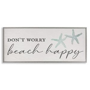 Stupell Industries Don't Worry Beach Happy, 24" x 10" - 1 of 4
