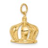 Black Bow Jewelry 14k Yellow Gold 3D Crown Charm or Pendant, 14mm (9/16 inch) - 4 of 4