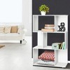 White three-layer simple household bookshelf - 4 of 4