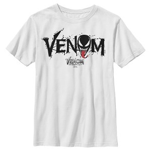 Boy's Marvel Venom: Let There be Carnage Black Webs Logo T-Shirt - 1 of 4