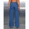 Womens Pants Casual Distressed Wide Leg Denim Long Pants - 2 of 4