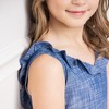 Hope & Henry Girls' Sleeveless Ruffle Neck Jumpsuit, Kids - 4 of 4
