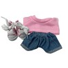 Casual Day Outfit with Jeans, Pink Shirt, and High Top Sneakers for Labubu Dolls - 4 of 4